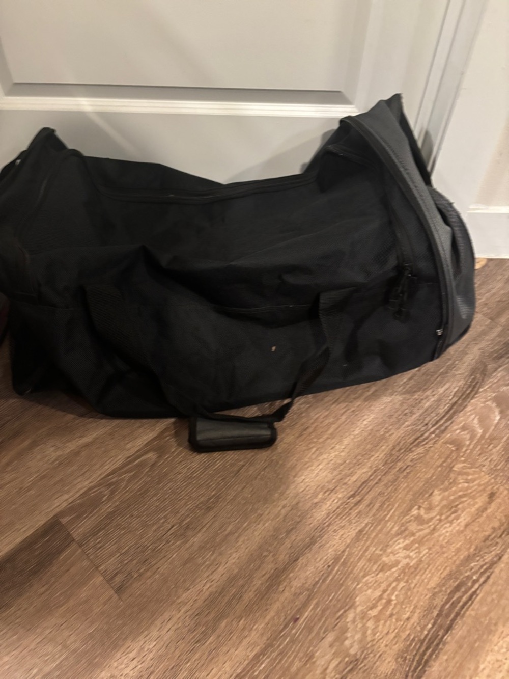 Black Men's Duffel Bag with Wheels - Picture 2 of 11